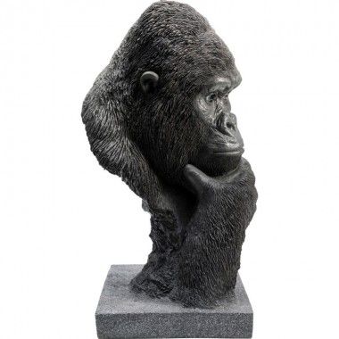 Gorilla hoofdbeeld denkend zwart GORILLA