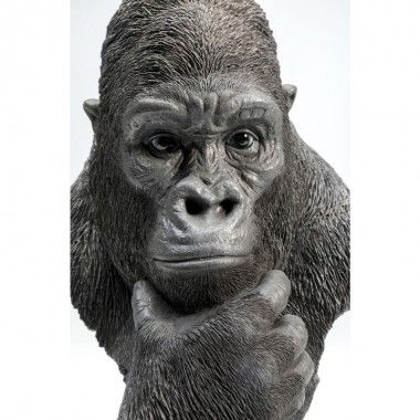 Estátua de cabeça de gorila pensando GORILLA preto