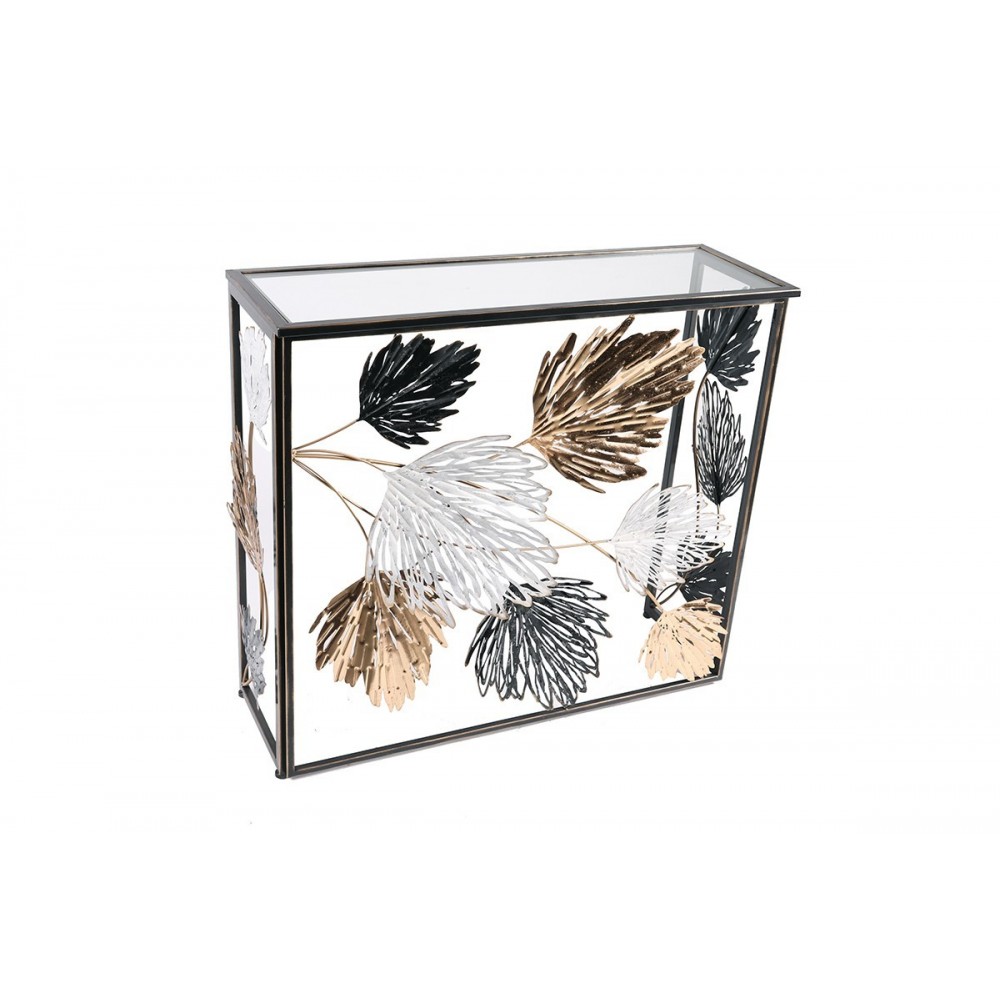 Console feuillage d'automne mouvement 3D noir or blanc SEASON