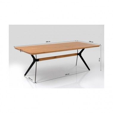 Downtown WALNUT dining table 220x100 cm Kare design