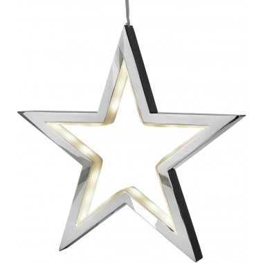 Chrome star pendant light LED 34 LUCY