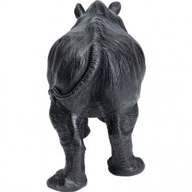 Deco standbeeld WALKING zwarte neushoorn