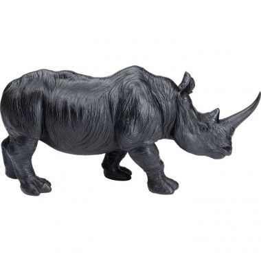 Statua decorativa di rinoceronte nero che cammina