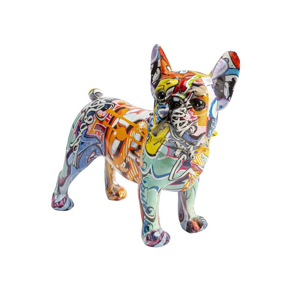 Targhetta statua cane in piedi GRAFITTI BULLDOG 24cm