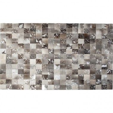 TAPIS 240 X 170 CM PATCHWORK CUIR AND LAINE COSMO KARE DESIGN