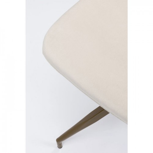 Chaise tissu velours crème BUTTERFLY