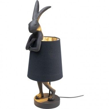 KONIJN zwarte konijnenlamp