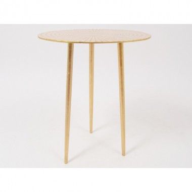 Side table with white and gold trays 48 cm ANTHONY