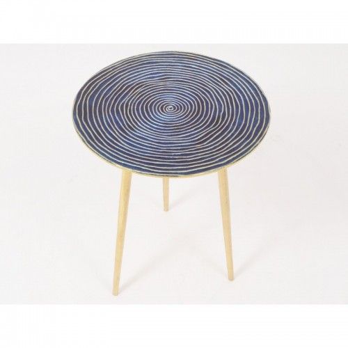 End table blue and gold tray 48 cm ANTHONY