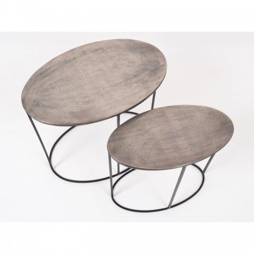 Set of 2 BARBARA oval end tables