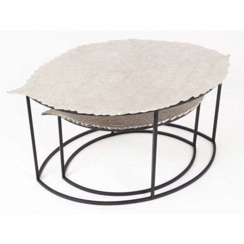 Set of 2 coffee tables 73/96cm MAPLE