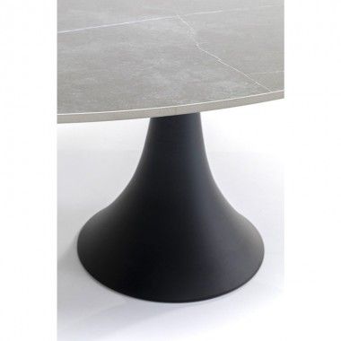 Table ovale noire GRES 180x120cm