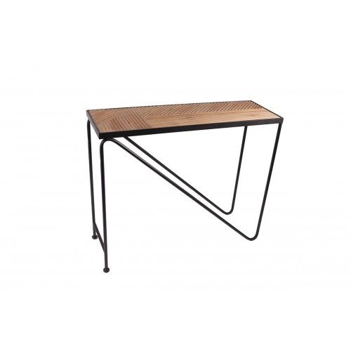 STONER diagonal wood and metal console