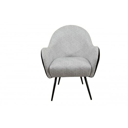 COMFORT geometric black armchair