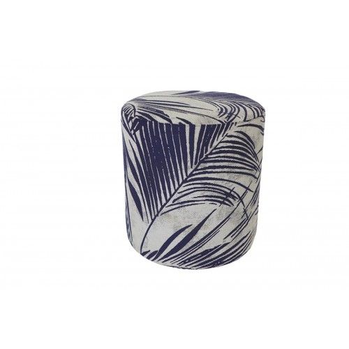 COMFORT blue and gray jungle pouf