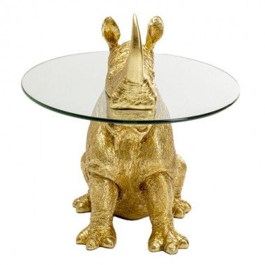 Table d'appoint Rhinocéros doré Kare Design