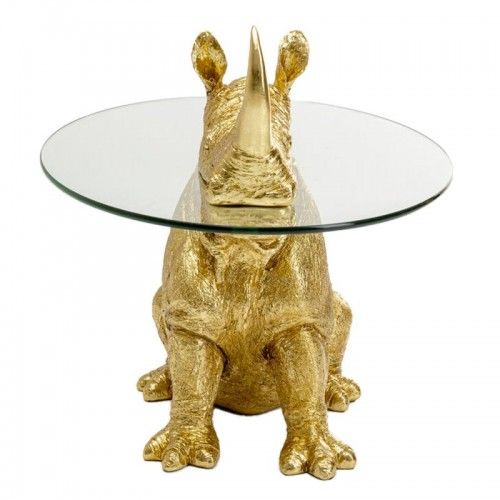 Kare Design Gold Rhinoceros Side Table - Loft Attitude