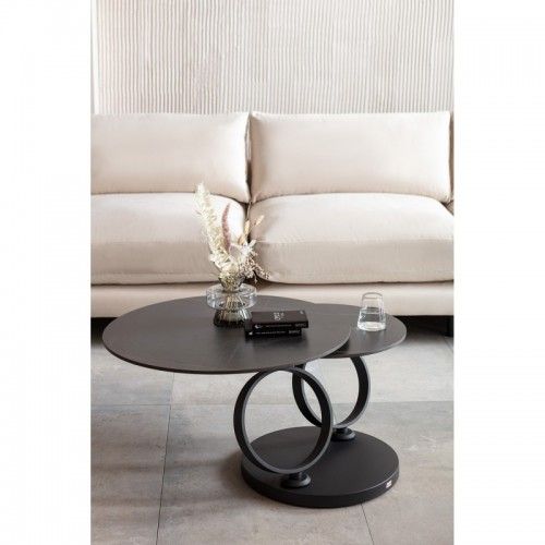 Tavolino nero con vassoi pivottanti BEVERE Kare Design - Loft Attitude