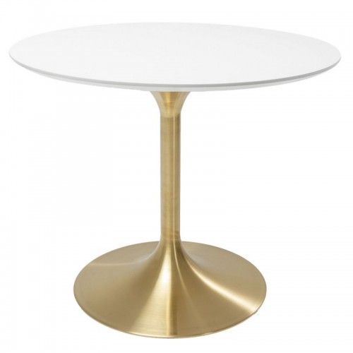 Table à manger blanche et doré Kare design INVITATION