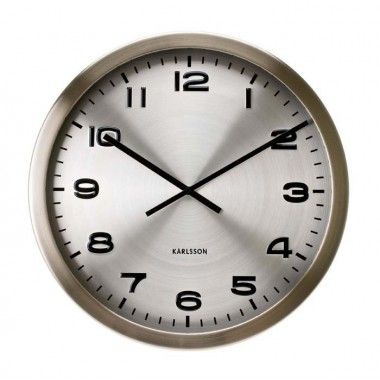 Horloge acier brossé Karlsson 50cm