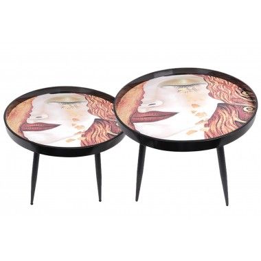 Tables gigognes X2 larmes d'or de klimt STYYL