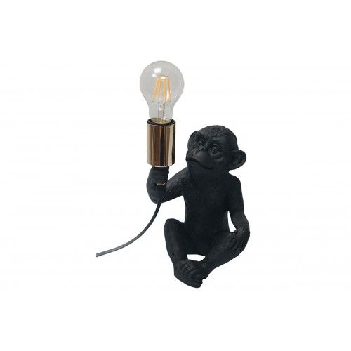 INTERIOR black/gold monkey lamp