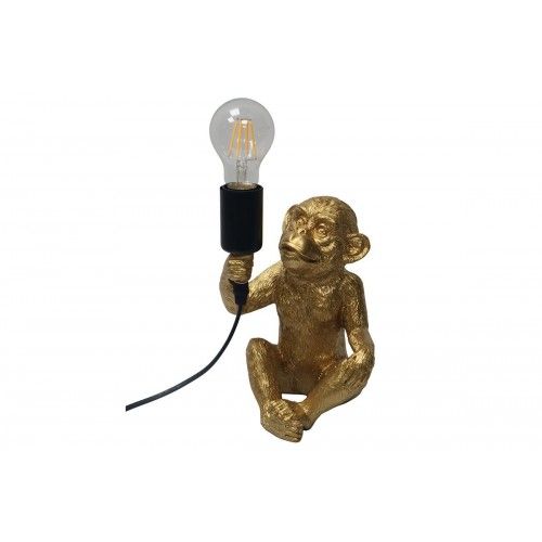 INTERIOR gold monkey lamp