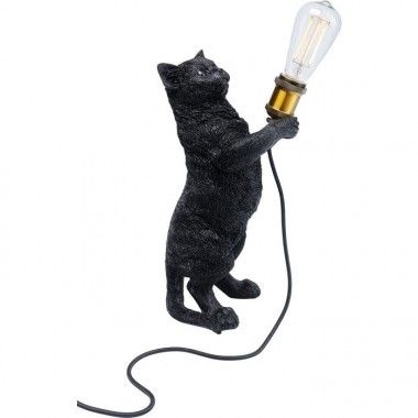 Schwarze CAT-Lampe Kare design