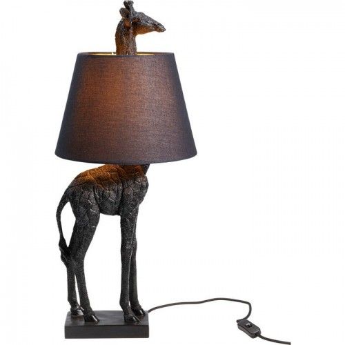 Black giraffe animal table lamp 71cm LA GIRAFE