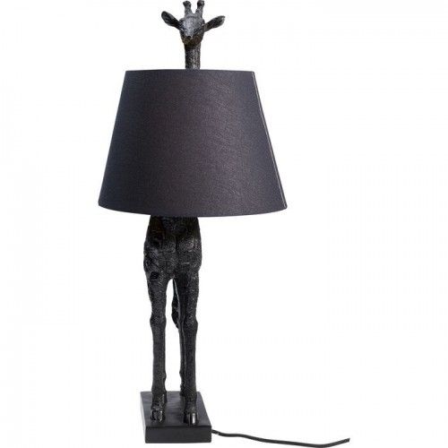 Black giraffe animal table lamp 71cm LA GIRAFE