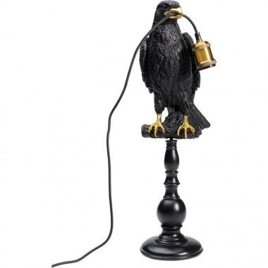 Black raven bird table lamp LE CORBEAU