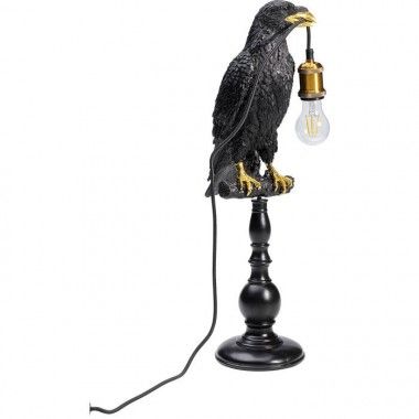 Lampe à poser oiseau noir corbeau LE CORBEAU