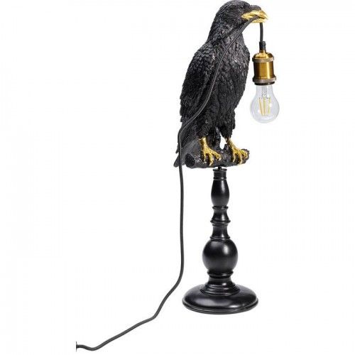 Schwarze Rabenvogel-Tischlampe LE CORBEAU