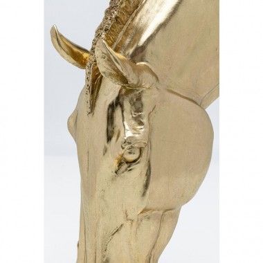 objet déco tête de cheval dorée 72cm LE CHEVAL