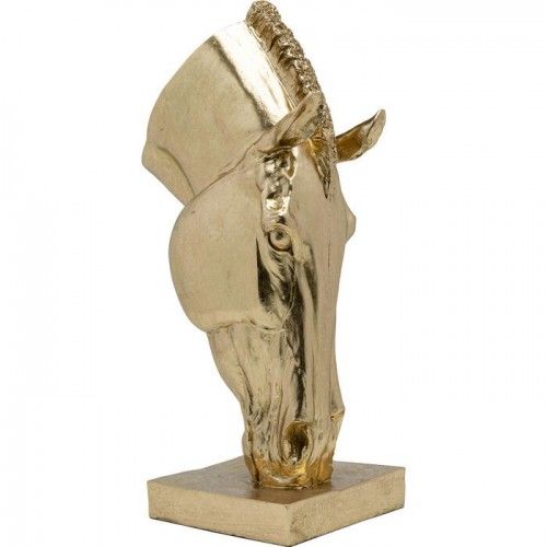 objeto de decoração cabeça de cavalo dourada 72cm THE HORSE