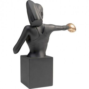 Statue black woman golden boxing gloves BALBOA