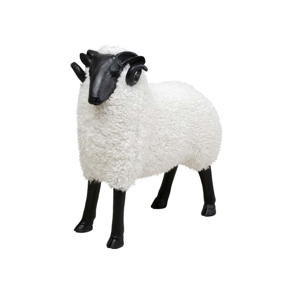 Decorative white ram figurine Aries