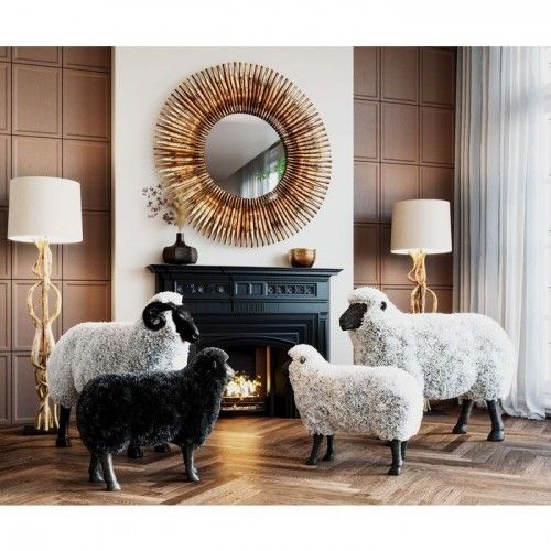 Decorative white sheep figurine 73cm THE SHEEP