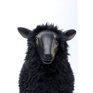 Estatueta decorativa de ovelha negra 48cm THE SHEEP