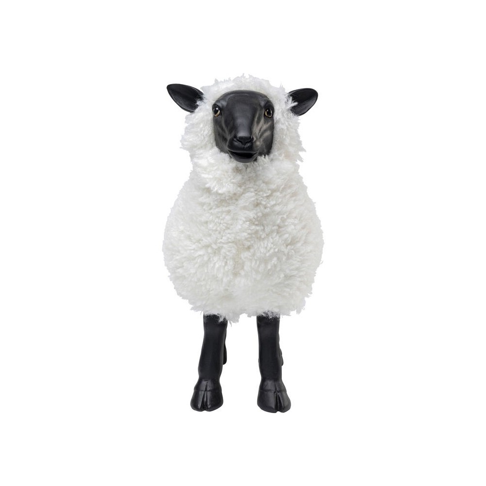 Figurina Pecora Bambelaa Statuetta Pecora Bambelaa Per Giardino - Grande 31x13x23 Cm, Bianco O Nero, Resistente Alle Intemperie Scultura Pecora Bianca Nera - 8