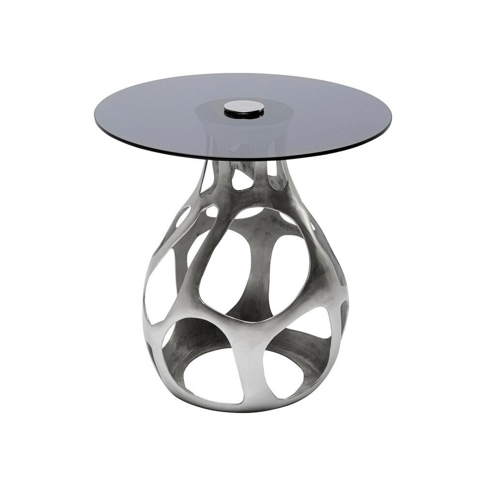 Silver side table 60cm VOLCANO