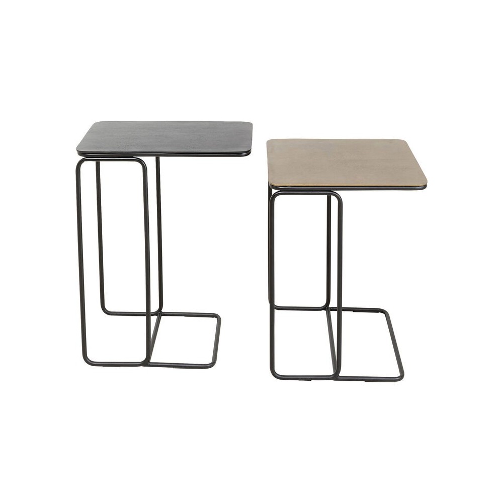 Set of 2 DIEGO metal nesting tables