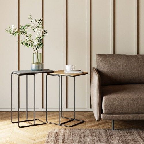 Set of 2 DIEGO metal nesting tables