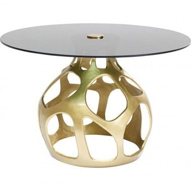 Gold dining table 120cm VOLCANO