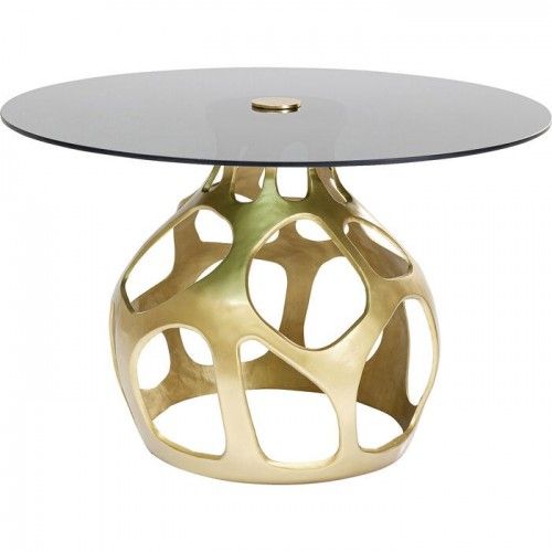 Gold dining table 120cm VOLCANO