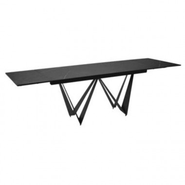 Table céramique noire 180-260cm SANDRA