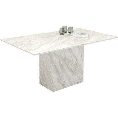 Table marbre blanc 160cm ARTISTICO