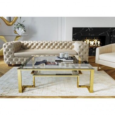 Gold coffee table 120cm RUSH