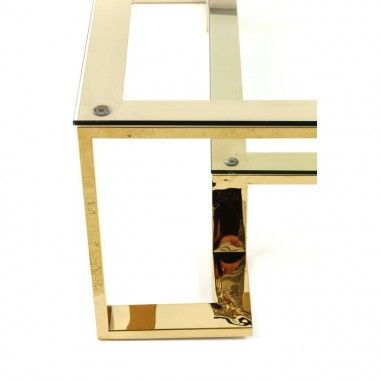 Table basse dorée 120cm RUSH