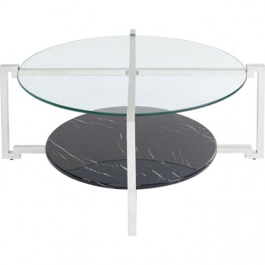 Table basse argentée 105cm VIVIAN